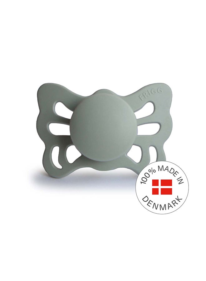 FRIGG Butterfly Anatomical Silicone Baby Pacifier 0-6M 1-Pack Sage - Size 1 - Image 4