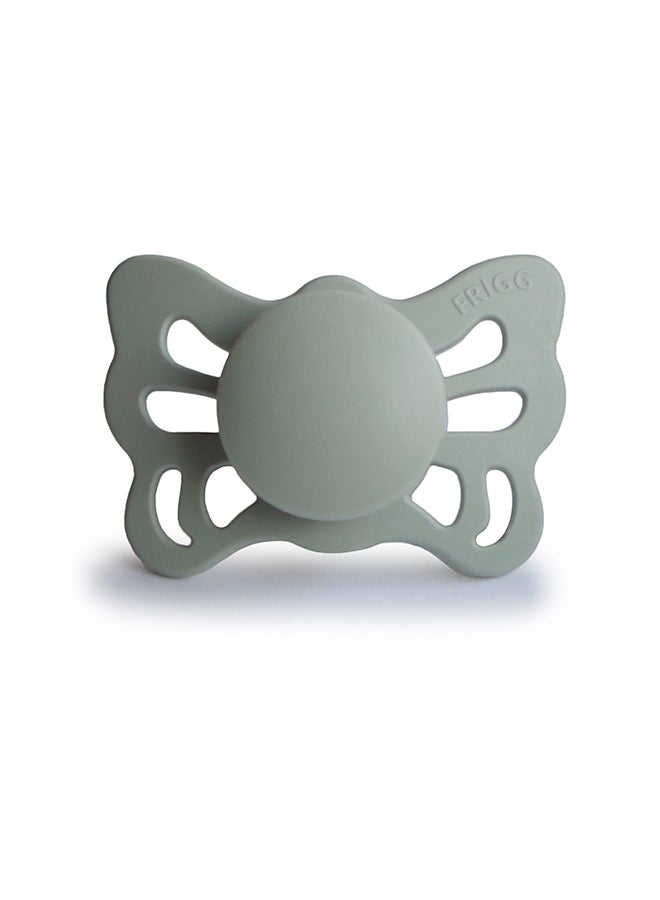 FRIGG Butterfly Anatomical Silicone Baby Pacifier 0-6M 1-Pack Sage - Size 1 - Image 1