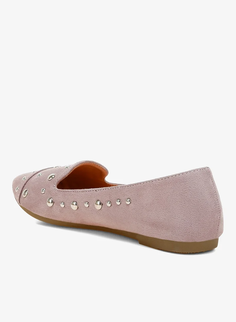 London Rag Lilac Stud Emebllished Ballet Flats in Lilac for Women | Best Price UAE