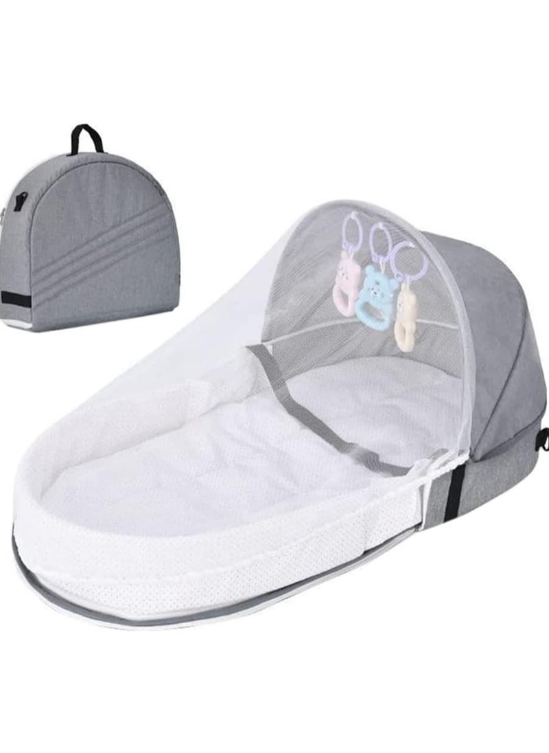 Infant Travel Bed with Mosquito Net and Awning,Portable Baby Cot Changing Bag Foldable Baby Cot with Mosquito Net Cuddly Nest Baby Cot - pzsku/ZABFD5F061A4A8233540FZ/45/_/1722655444/789c105f-91a8-4ab5-a7cb-3ca3355b6767