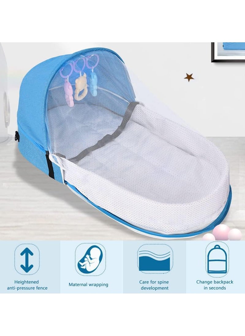 Infant Travel Bed with Mosquito Net and Awning,Portable Baby Cot Changing Bag Foldable Baby Cot with Mosquito Net Cuddly Nest Baby Cot - pzsku/ZABFD5F061A4A8233540FZ/45/_/1722655505/11aaa0df-6a4e-47ea-b6d4-5fd635d6524c