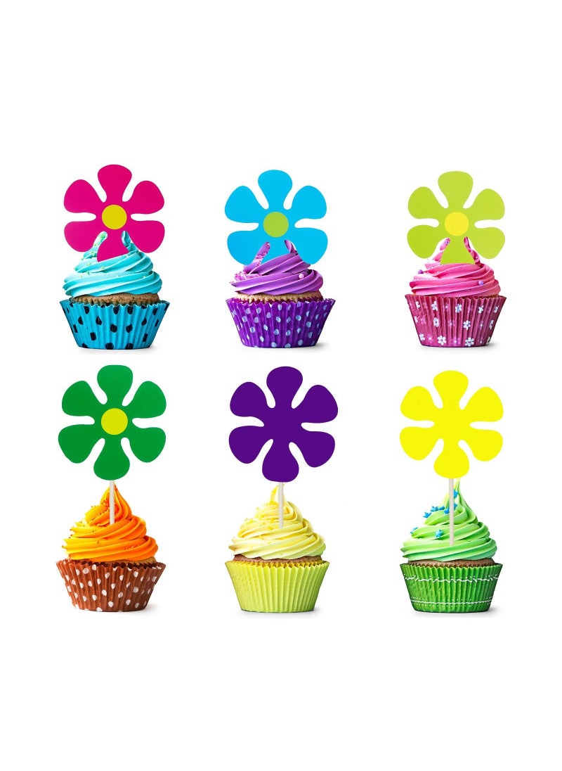 SYOSI - Flower Shaped Cutouts Decals, Car Flower Magnet Funny Magnetic Decals Decorations Cute Fridge Magnets 60s Flower Cutout Magnet for Car Home Door Whiteboard Refrigerator - Image 1