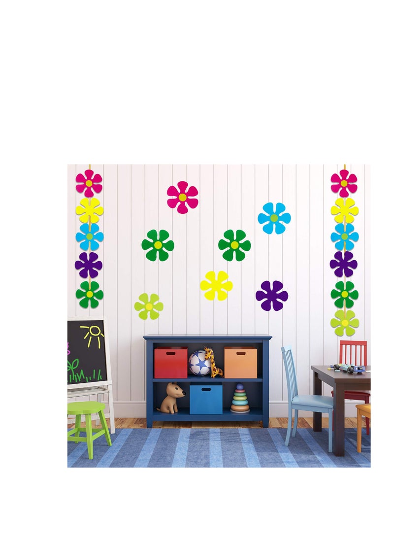 SYOSI - Flower Shaped Cutouts Decals, Car Flower Magnet Funny Magnetic Decals Decorations Cute Fridge Magnets 60s Flower Cutout Magnet for Car Home Door Whiteboard Refrigerator - Image 1
