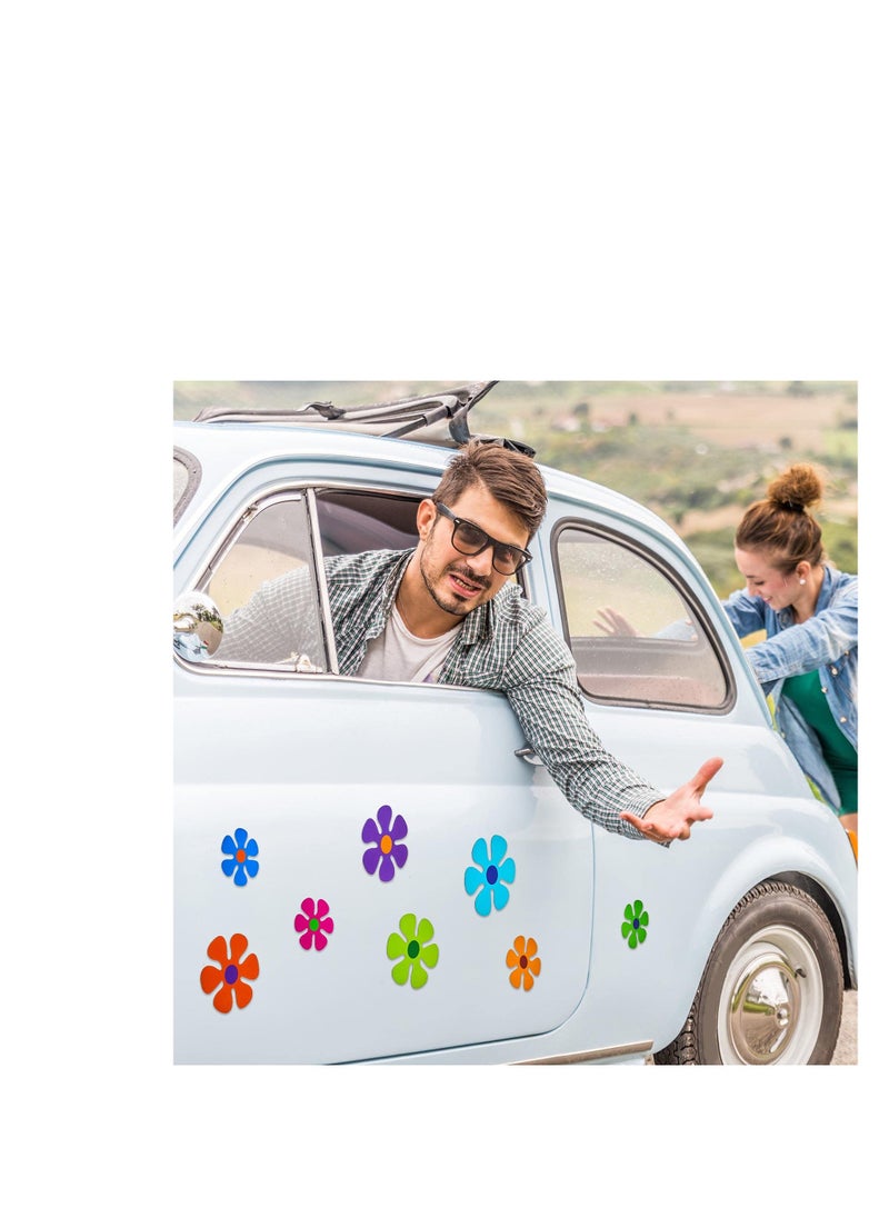 SYOSI - Flower Shaped Cutouts Decals, Car Flower Magnet Funny Magnetic Decals Decorations Cute Fridge Magnets 60s Flower Cutout Magnet for Car Home Door Whiteboard Refrigerator - Image 1