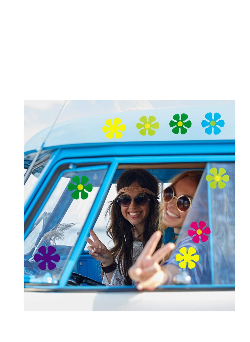 SYOSI - Flower Shaped Cutouts Decals, Car Flower Magnet Funny Magnetic Decals Decorations Cute Fridge Magnets 60s Flower Cutout Magnet for Car Home Door Whiteboard Refrigerator - Image 1