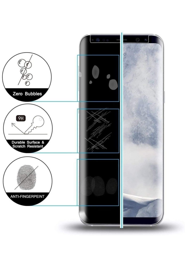 (2 Pack)Privacy Screen protector compatible with Samsung Galaxy S21+ Screen Protector Tempered Glass [Anti-Glare][HD Full Coverage][Easy Installation][Scratch Resistant][9H Hardness]