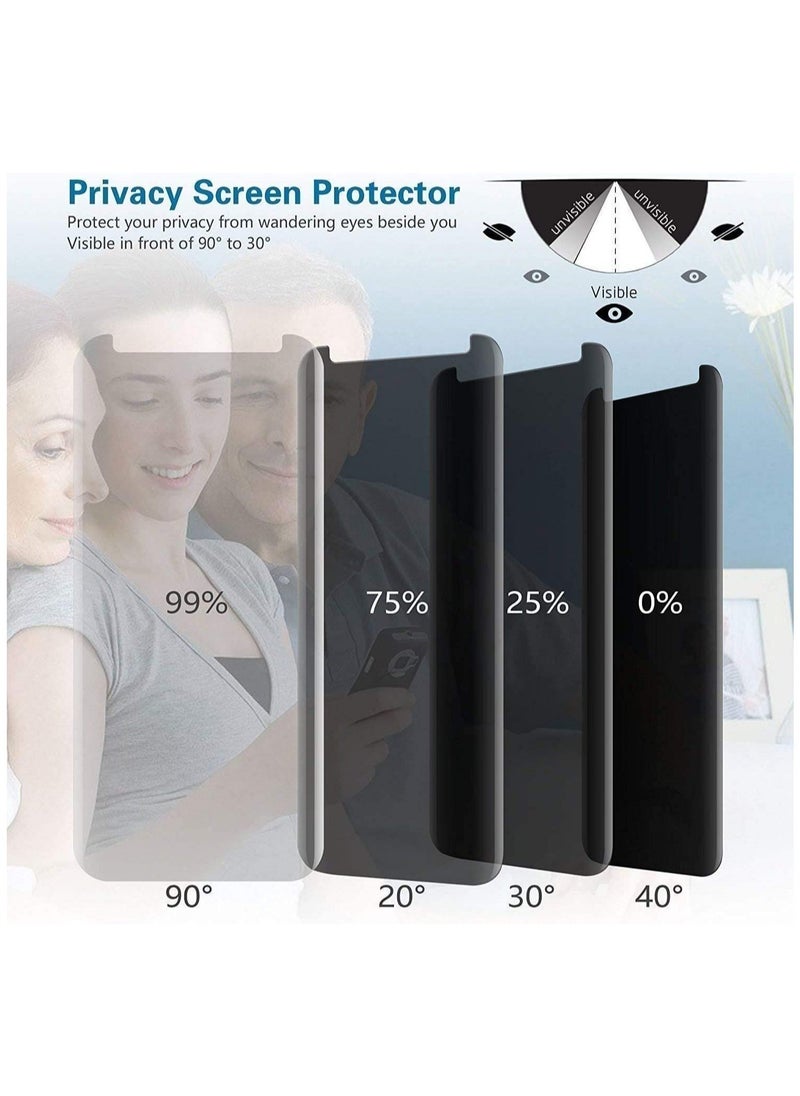 (2 Pack)Privacy Screen protector compatible with Samsung Galaxy S21+ Screen Protector Tempered Glass [Anti-Glare][HD Full Coverage][Easy Installation][Scratch Resistant][9H Hardness]