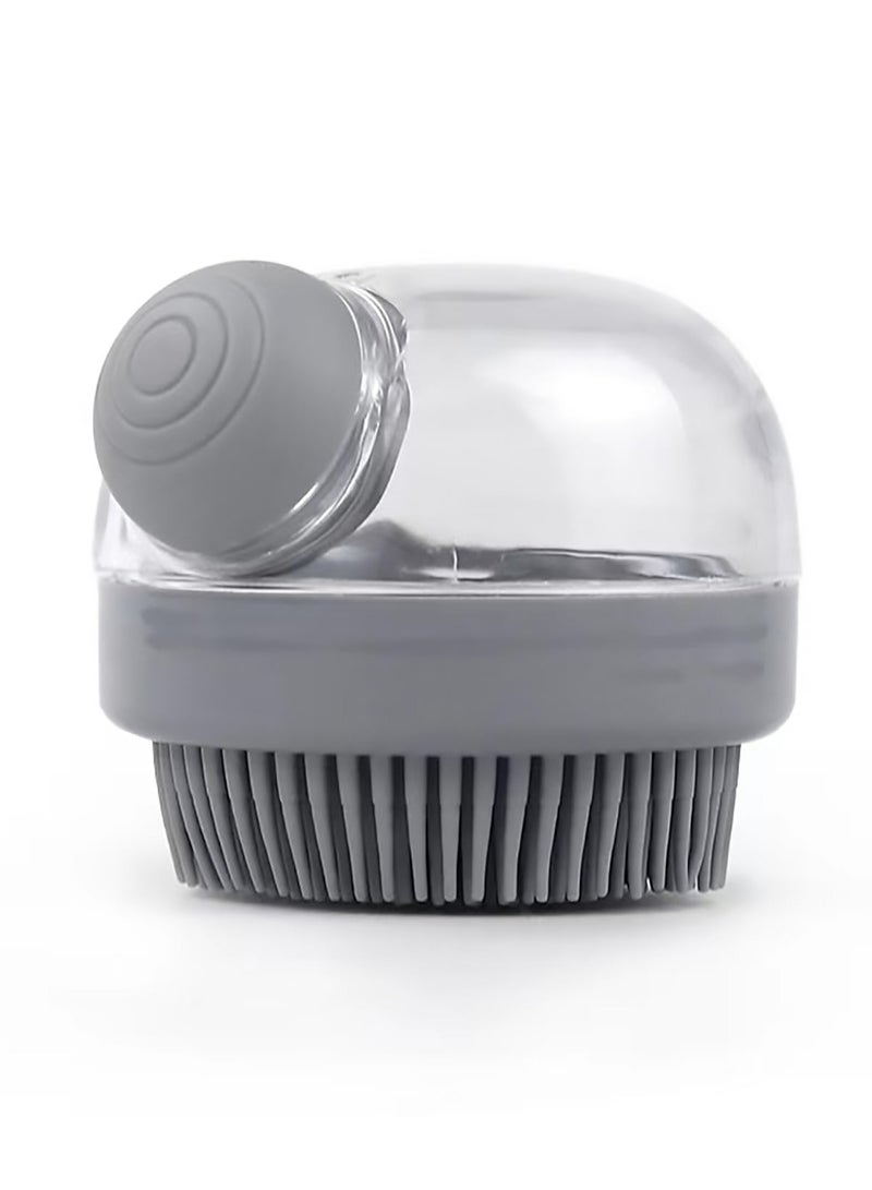 Loquat Pet Bath Brush with Soap Dispenser - Silicone Bathing Brush for Cats and Dogs, Suitable for Short and Long-Haired Pets - Image 1