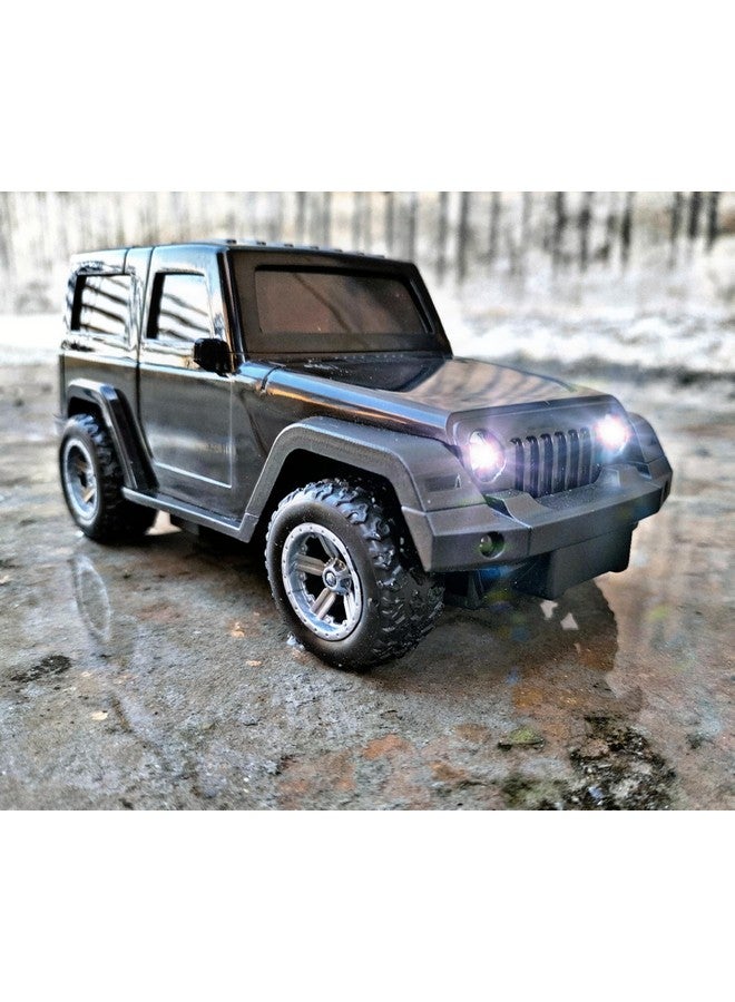 RUHANI Remote Control Thar with Led Lights and Song/USB Rechargable Vehicle Toy Car for Kids (Black Colour) - Image 5