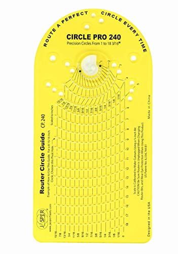 JASPER PRECISION TOOLS Jasper 240 Circle Cutter Router, Circle Guide Kit (Acrylic) - Image 1