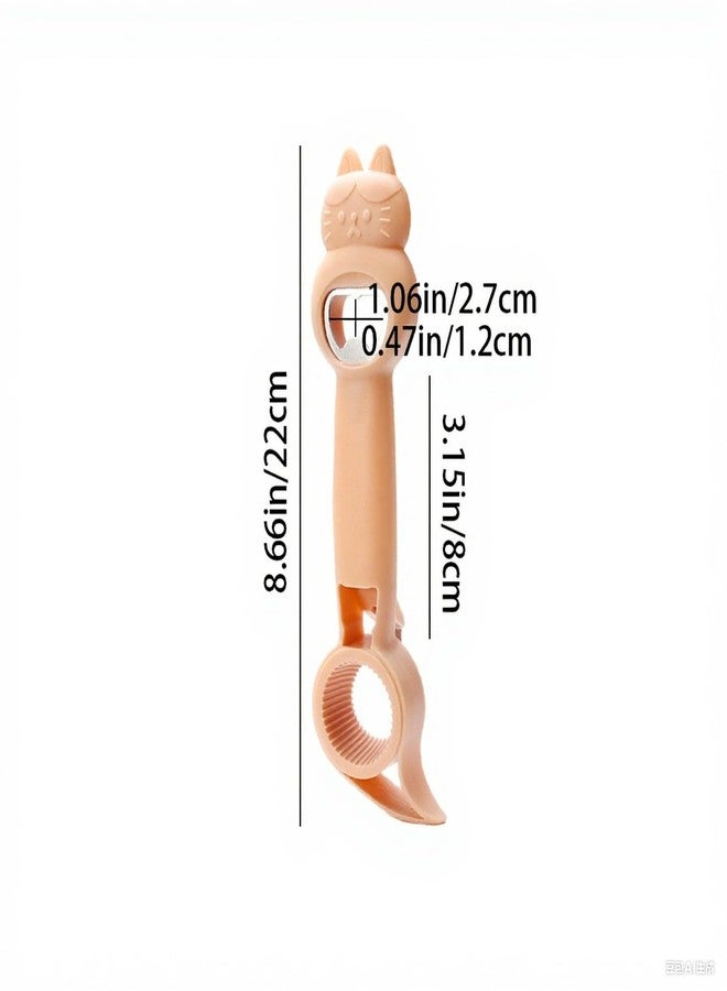 فتاحة علب 4 في 1، فتاحة علب معدنية، فتاحة زجاجات على شكل قطة كرتونية لمجموعة متنوعة من زجاجات البيرة والمشروبات والعلب المعدنية - Image 2