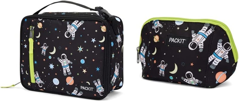 PackIt Freezable Classic Lunch Box Spaceman Freezable Snack Bag Spaceman - Image 1