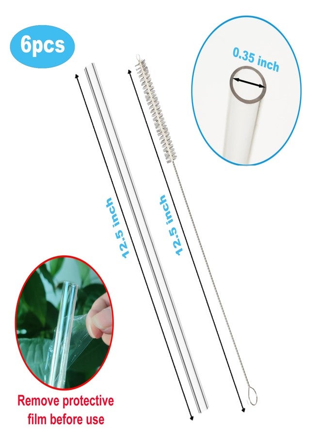 Ajedrmy 6 Pack Replacement Straw for Stanley Adventure Quencher 40 oz 30 oz Cup Tumbler, Reusable Straws for Stanley 40 oz & Simple Modern Tumbler with Handle, with Cleaning Brush for Stanley Cup Accessories - Image 2