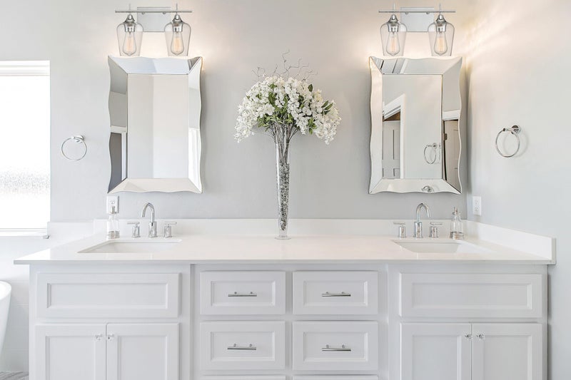 Savoy House 8-4030-2-11 Octave Bohemian Clear Glass Bathroom Vanity Wall Light, 2-Light 120 Total Watts, 10" H x 14" W, Polished Chrome - Image 2