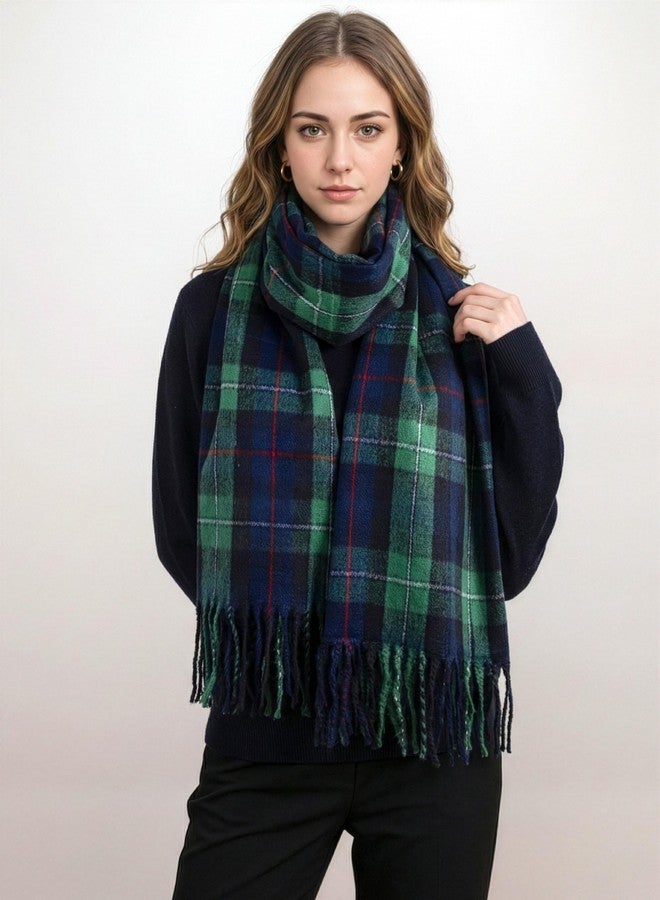 Achillea Long & Wide Scottish Tartan Plaid Shawl Wrap - Soft Cashmere Feel Winter Scarf, Outlander-Inspired Christmas Gift, Mackenzie Modern, 80" x 29" - Image 4