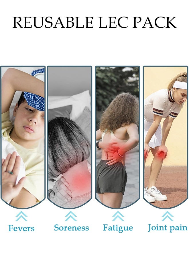 DUNISO 3 Pcs Ice Bag Packs，Reusable Ice Pack for Injuries with Elastic Breathable Support Wrap，No-Leak Elastic Breathable Ice Bag with Cover，Waterproof and Leak Proof，for Injuries,Hot & Cold Therapy and Pain Relief， 6"/9"/11" - Image 5