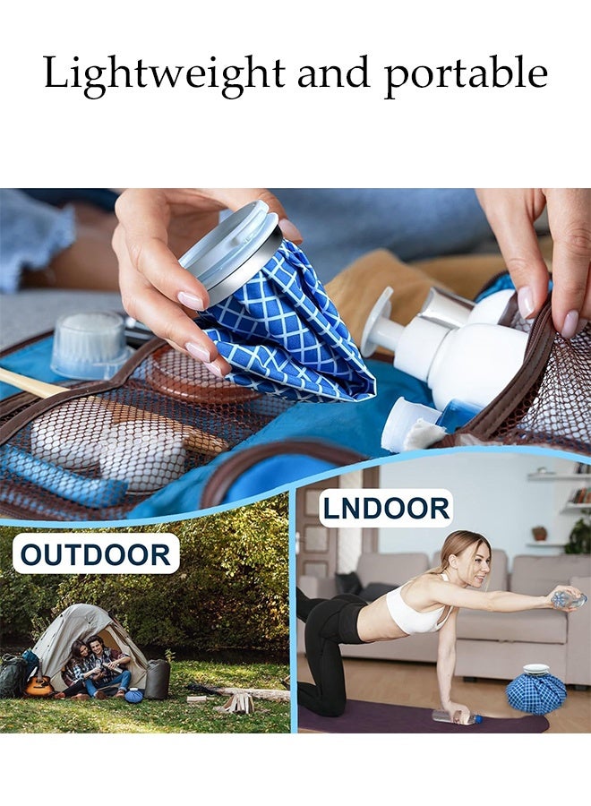 DUNISO 3 Pcs Ice Bag Packs，Reusable Ice Pack for Injuries with Elastic Breathable Support Wrap，No-Leak Elastic Breathable Ice Bag with Cover，Waterproof and Leak Proof，for Injuries,Hot & Cold Therapy and Pain Relief， 6"/9"/11" - Image 3