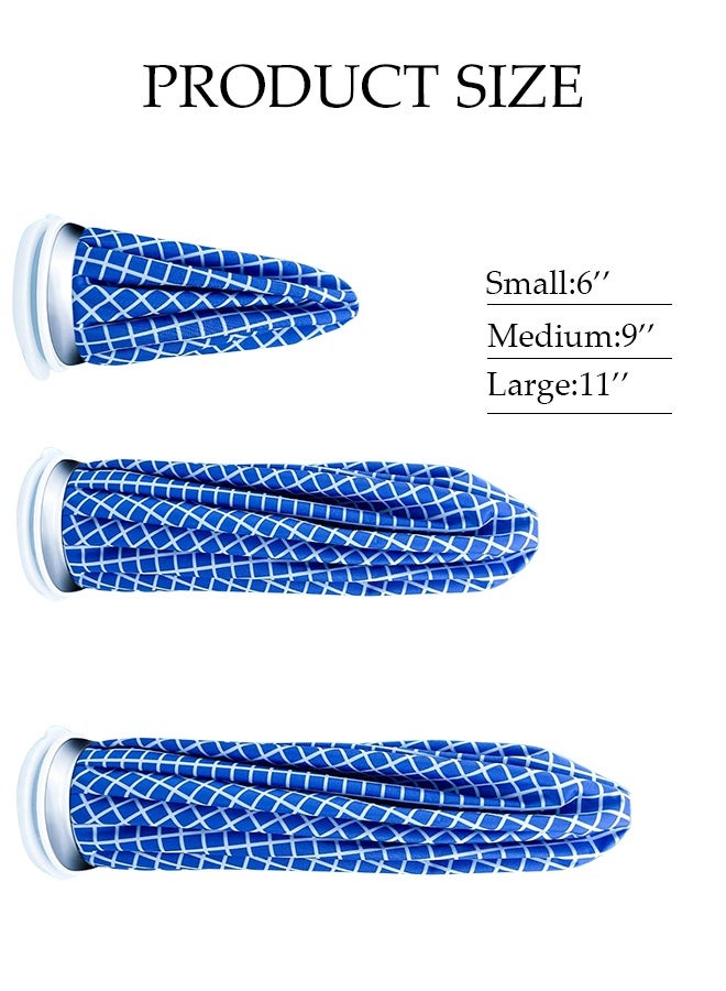 DUNISO 3 Pcs Ice Bag Packs，Reusable Ice Pack for Injuries with Elastic Breathable Support Wrap，No-Leak Elastic Breathable Ice Bag with Cover，Waterproof and Leak Proof，for Injuries,Hot & Cold Therapy and Pain Relief， 6"/9"/11" - Image 4