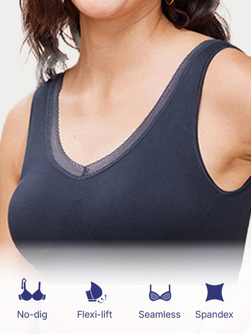 Enamor Women's High Coverage Plunge Bralette - Image 4