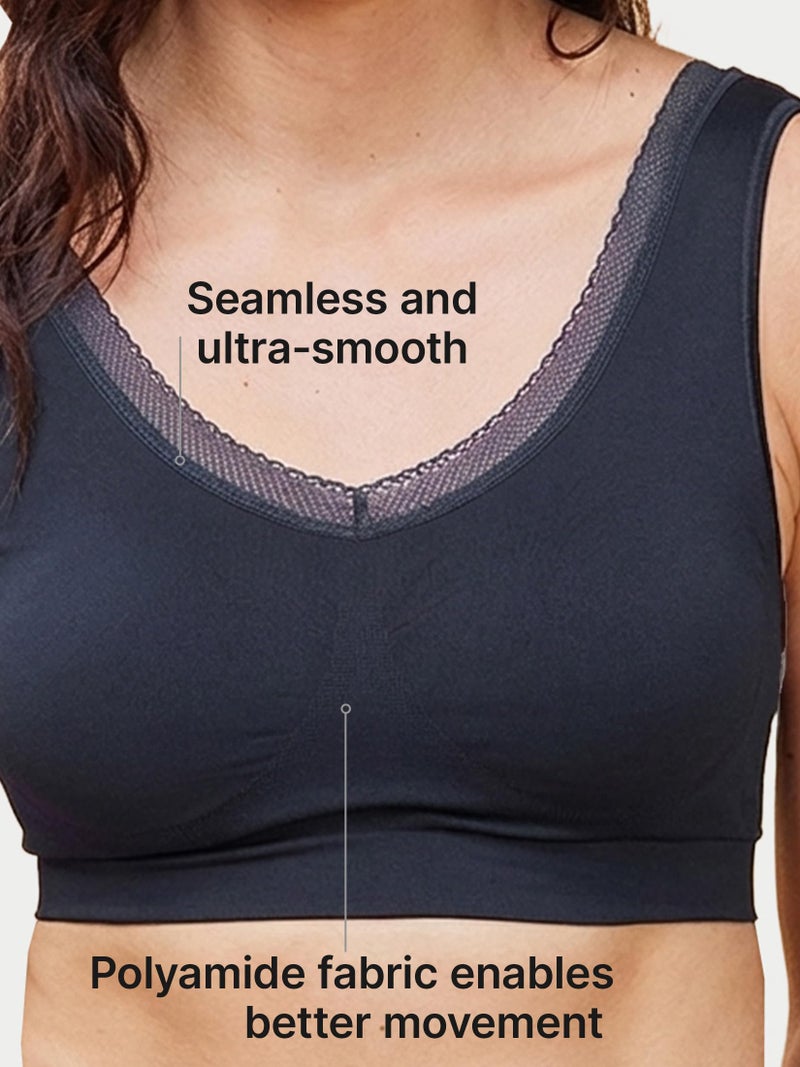 Enamor Women's High Coverage Plunge Bralette - Image 5