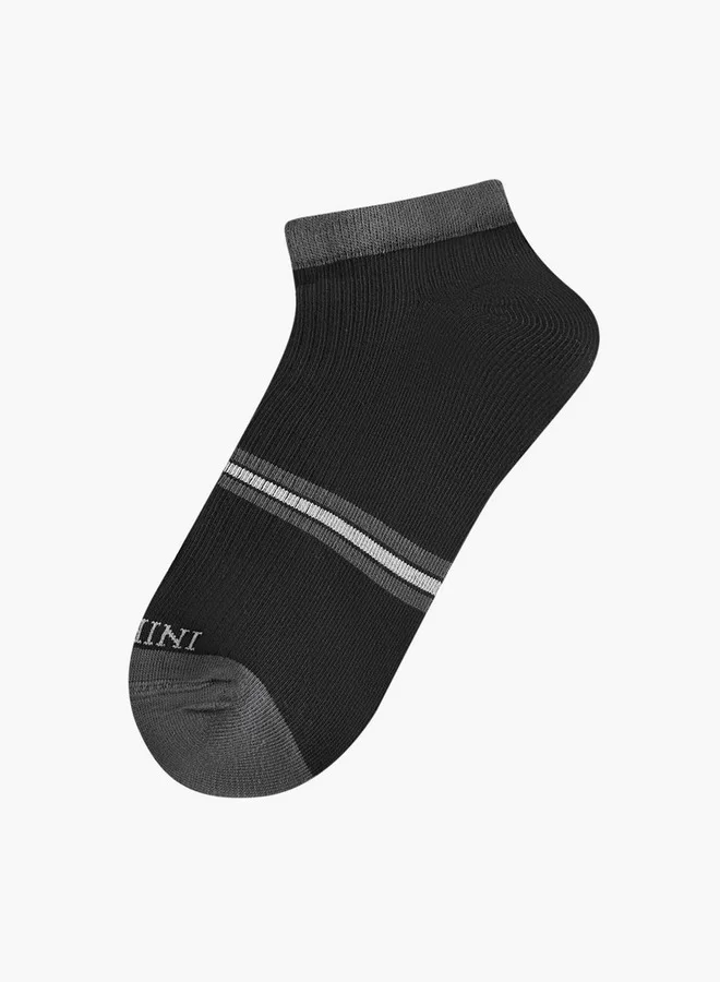 DUCHINI Striped Ankle Length Socks - Set of 5