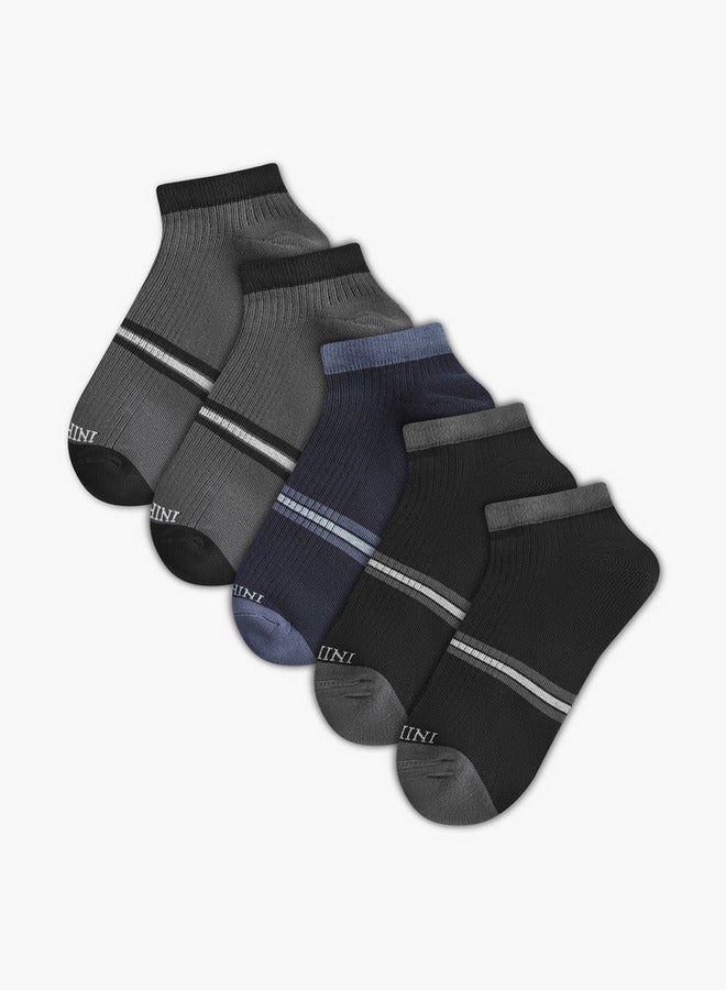 DUCHINI Striped Ankle Length Socks - Set of 5 - Image 1