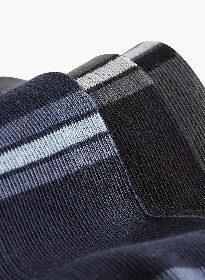DUCHINI Striped Ankle Length Socks - Set of 5 - Image 4