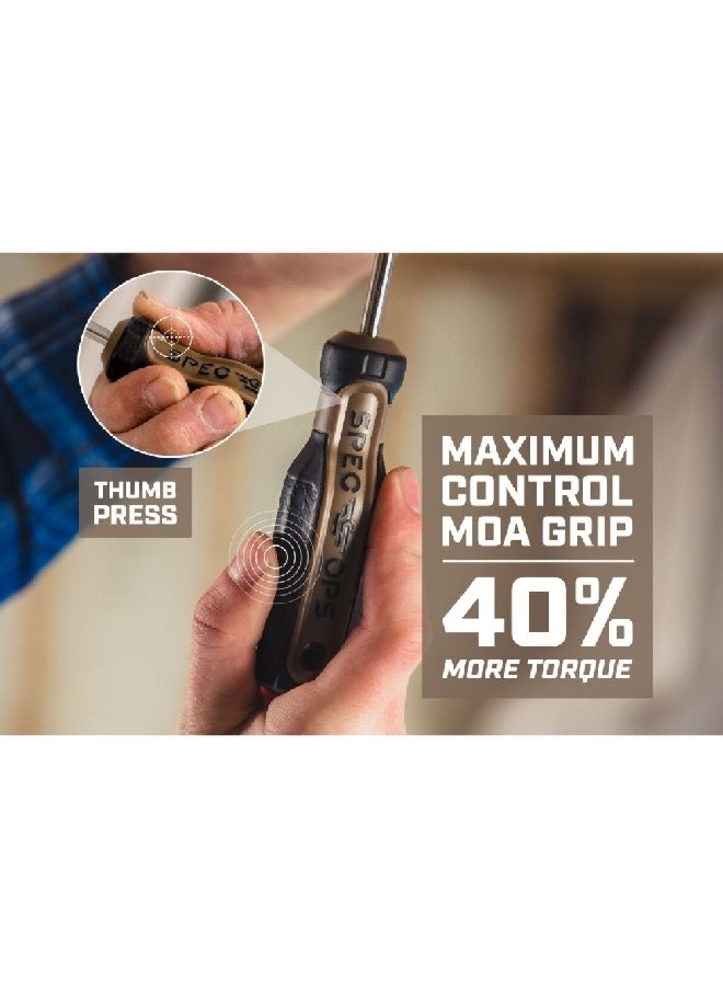 Spec-Ops 6-Piece Heat-Treated Steel Magnetized Tip Screwdriver Set Multicolour 38.23 x 19.81 x 3.68 cm SPEC-S-6PK - Image 4