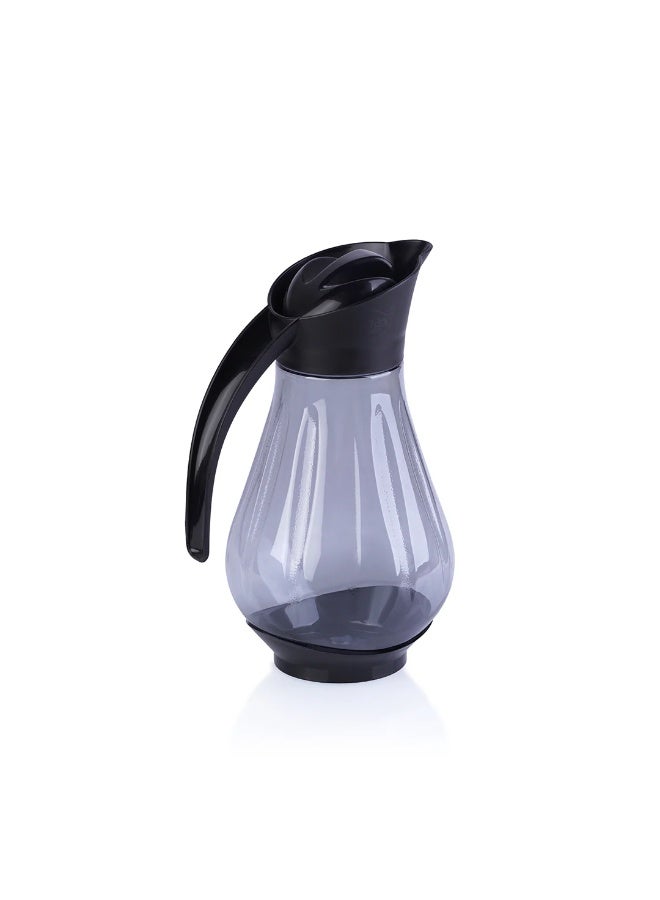 Plastic Water Jug with Handle, BPA-Free, 1600ml, Leak-Proof, Translucent BLACK