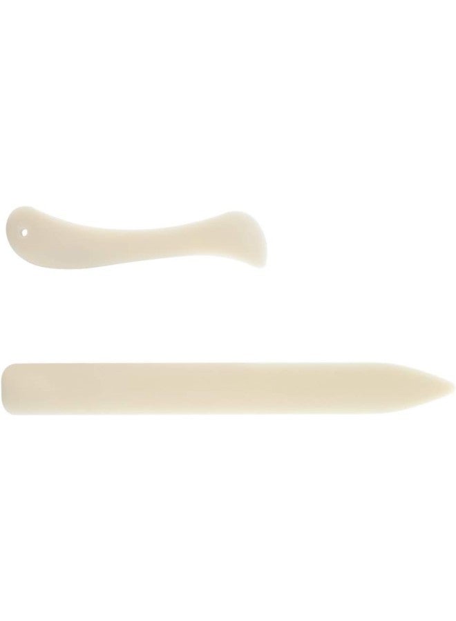 Bone Tool, Genuines Bone Creaser Tool Durable Scrapbooking Tool, for DIY Hand Made Leather Burnishing Bookbinding Cards and Paper Crafts - Image 1