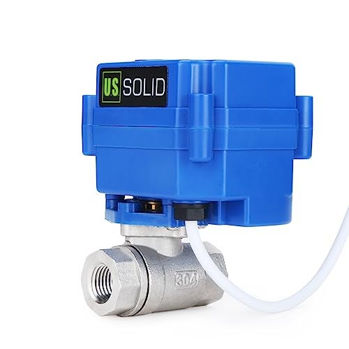 U.S. Solid - Motorized Ball Valve- 1/4 In Stainless Steel Ball Valve with Full Port, 9-24V DC and 2 Wire Reverse Polarity - Image 3