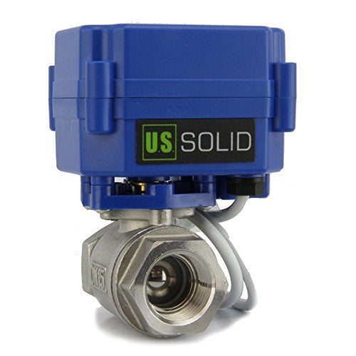 U.S. Solid - Motorized Ball Valve- 1/4 In Stainless Steel Ball Valve with Full Port, 9-24V DC and 2 Wire Reverse Polarity - Image 2