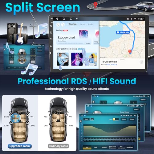 Jufodrca [8Core] Car Radio Stereo for Toyota Camry 2012-2014: 10" 1280 * 800 HD Touchscreen Replacement with Wireless Carplay Android Auto 5GWiFi Bluetooth5.0 FM GPS Backup Camera - Image 4