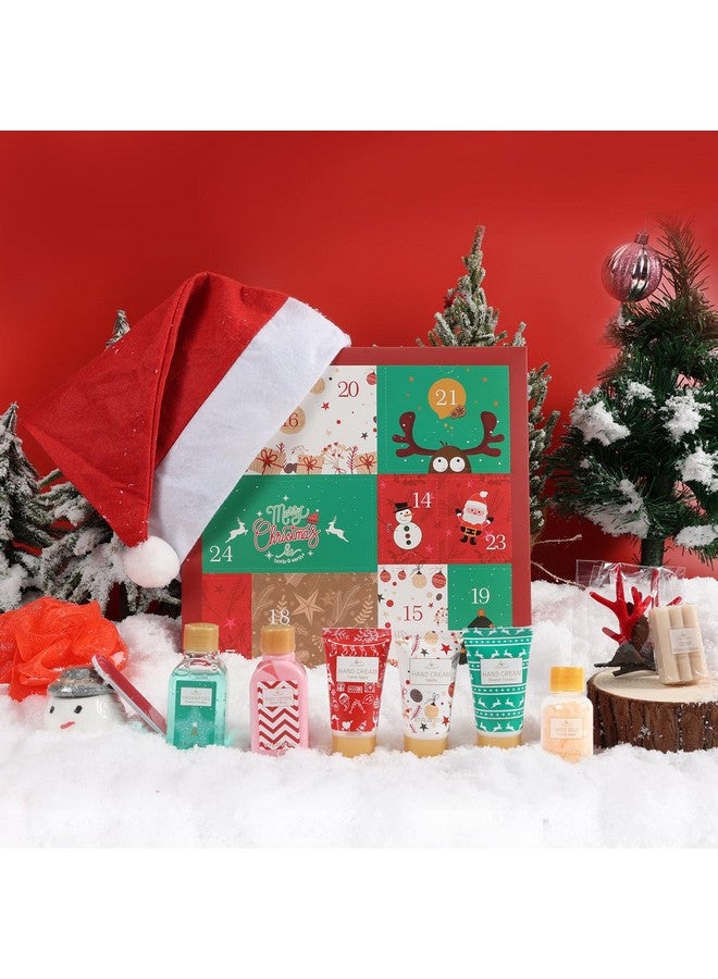 BODY & EARTH Christmas Advent Calendar 2024, 12 Days of Holiday Advent Calendar for Women, BODY & EARTH Spa Gift Baskets with Snowman Bath Bomb, Scented Candle, Christmas Hat, New Year Bath Set for Women - Image 2