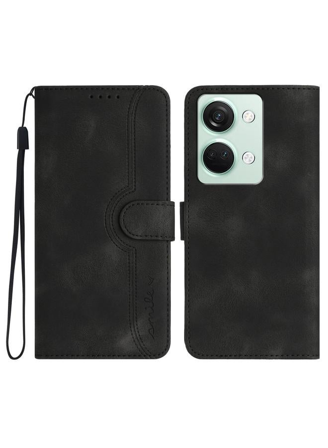 S-TOP Case For OnePlus Ace 2V Heart Pattern Skin Feel Leather Phone Case - Image 1