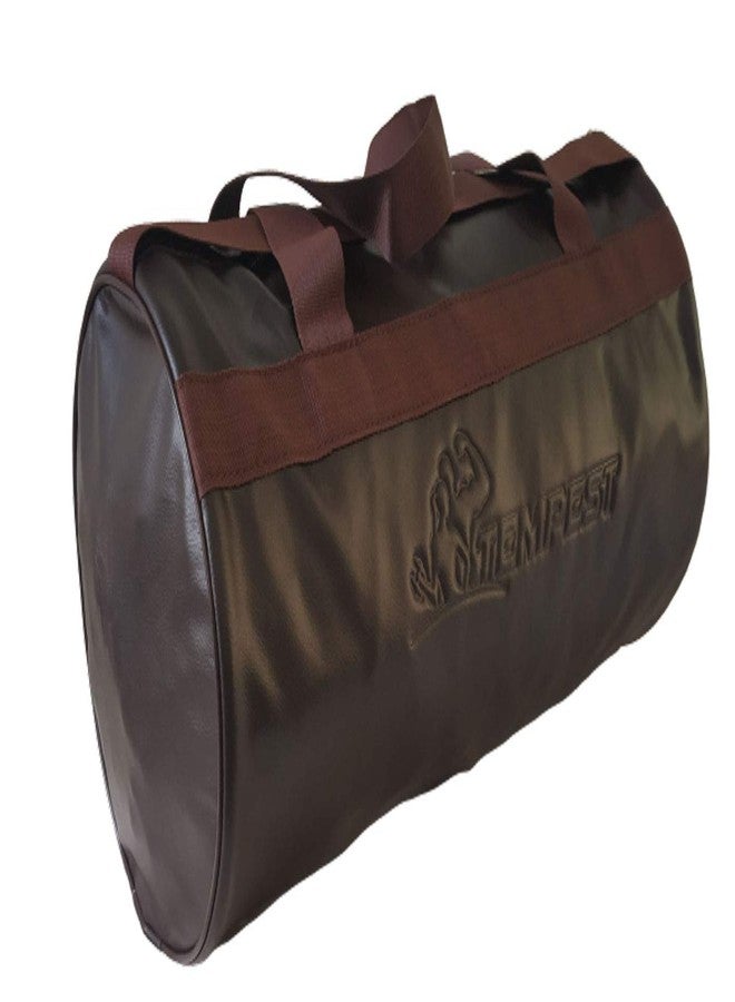 TEMPEST Leatherette Gym Bag - Duffel Bag Sports Bag (Brown) - Image 3