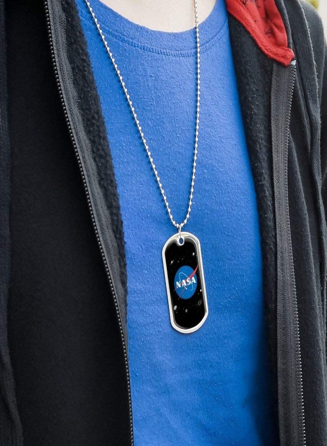 GRAPHICS & MORE NASA Official Meatball Logo Military Dog Tag Pendant Necklace with Chain - Image 3