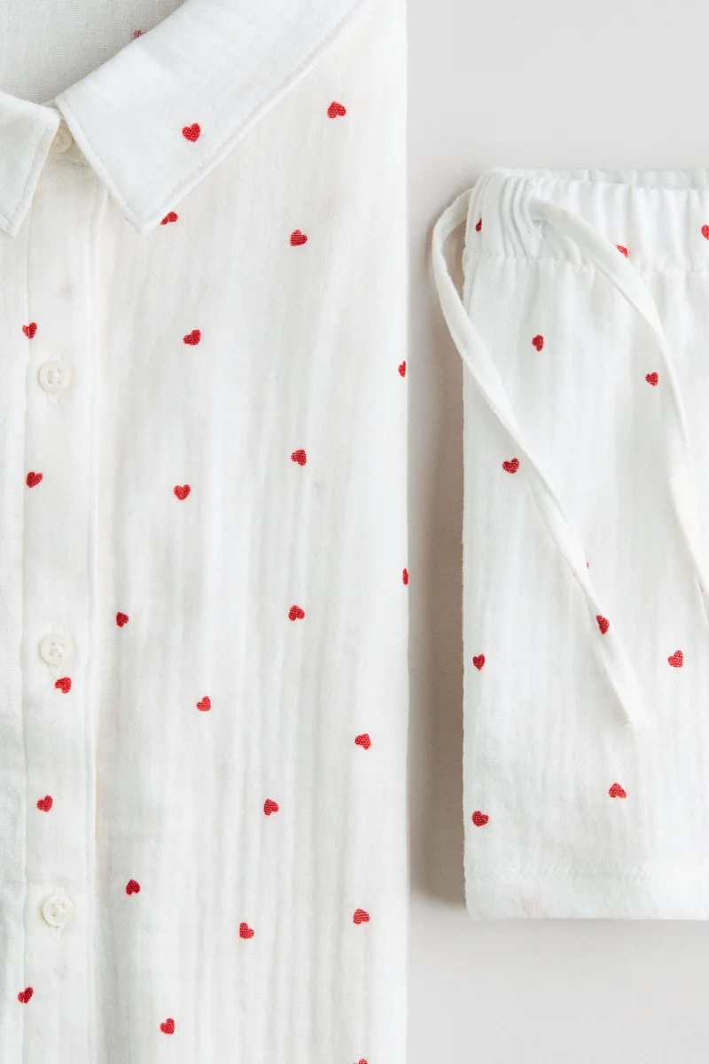 اتش اند ام بيجاما موسلين من القطن