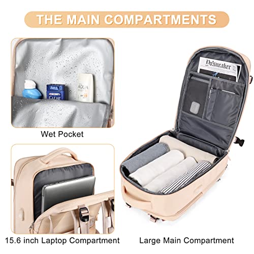 coofay Large Carry On Backpack Flight Approved Personal Item Travel Backpack For Women Airline Approved Waterproof Sports Luggage Backpack Casual Daypack Small Hiking Backpack - Image 4
