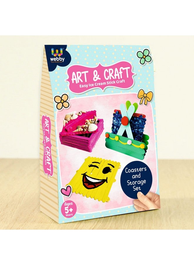 Webby DIY Art and Craft Wooden Coaster & Storage Box Build and Paint Activity Kit, Birthday Return Gift for Kids, Boys & Girls Toy - Image 3