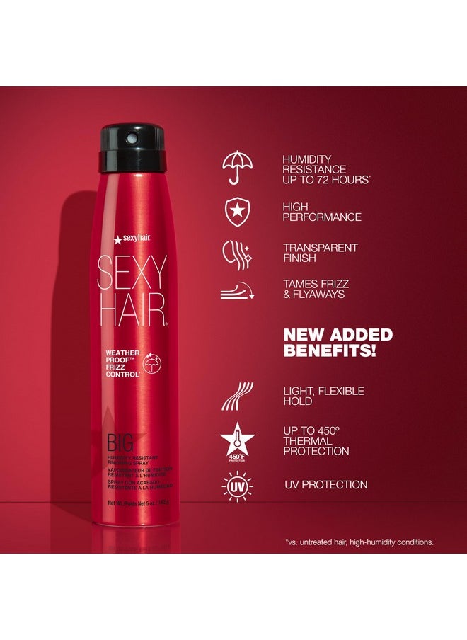 Sexy Hair - SEXYHAIR Big Weather Proof Frizz Control Finishing Spray, 5 oz | Lightweight | Up to 72 Hour Humidity & Flyaways Resistance | Flexible & Adjustable Hold - Image 1