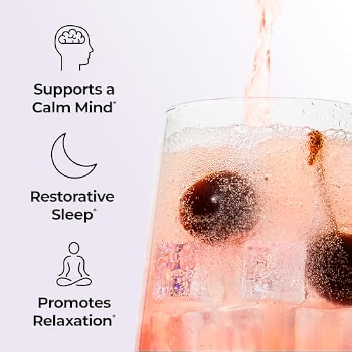 Hum Nutrition Dream Team Magnesium Bisglycinate Powder, L Theanine & Tart Cherry Magnesium Supplement Drink Mix, Support Rest, Relaxation & Sleep Routine, Gluten Free, Vegan, Cherry Lemon, 30 Servings - Image 3