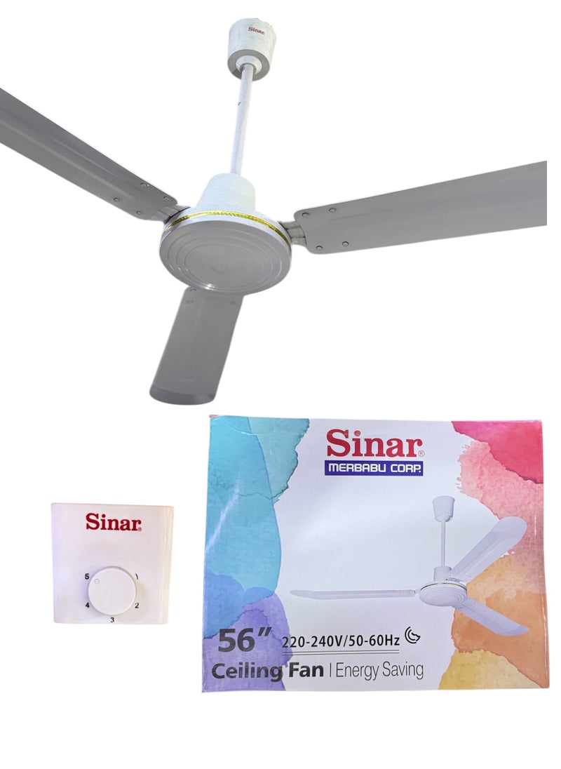 56" Ceiling Fan 5 Speed Energy Saving, High-Speed Performance 85W 220V