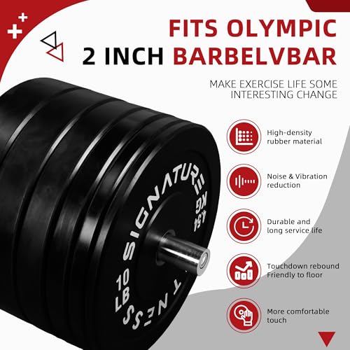 Fitvids 2" Olympic Bumper Plate Weight Plates with Steel Hub, 10LB, Pair, Black, Updated - Image 4