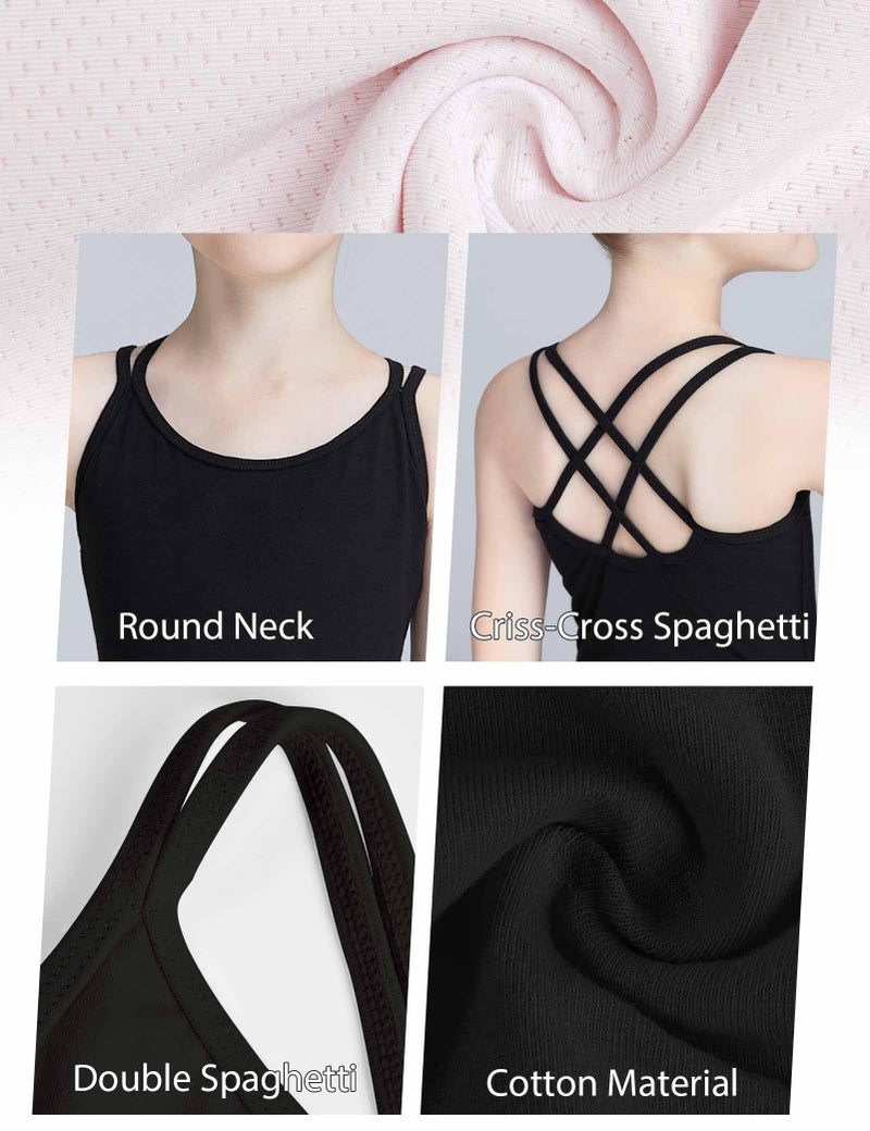 Daydance Sleeveless Black Dance Leotards for Girls, Double Breast Basic Ballet Outfit for Training, Performance, Recitals, - Image 4