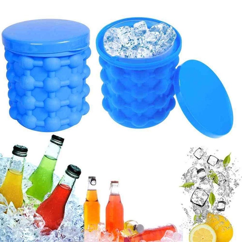Vyoma Ice Cube Maker The Innovation Space Saving Ice Cube Genie Bucket Revolutionary Space Saving IceBall Makers for Home Party and Picnic - Image 1
