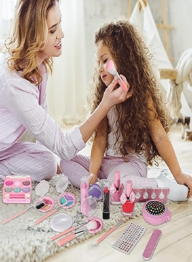 Children's Make-Up Washable Set, Children's Make-Up Set, Make-Up Set with Cosmetic Bag for Role Play, Over 3 Years Make-Up Set for Birthday Gift - Image 2