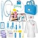 XZZO Doctor Kit for Kids 36 Pcs Doctor Play Set kit for Toddlers 35 with Medical Storage Bag Real Stethoscope Medical Kits Doctor Toys Fun Doctor Role Playing Game Gift for Kids Toddlers - Image 4