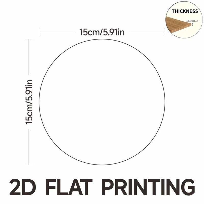 Circular Wooden Wall Decor 1pc 2D Flat Design For Living Room Kitchen Bedroom Multi Room Decoration Holiday Gift Friend - Image 5