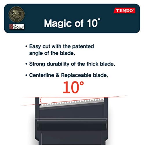 TENDO SJ-50M Navy | TENDO Basic Line | Smart Packing Tape Dispenser, Easy Cut Tape Gun, for 45~50mm Tape Width and 3" Tape core - Image 3
